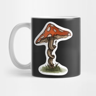 twisty red mushroom Mug